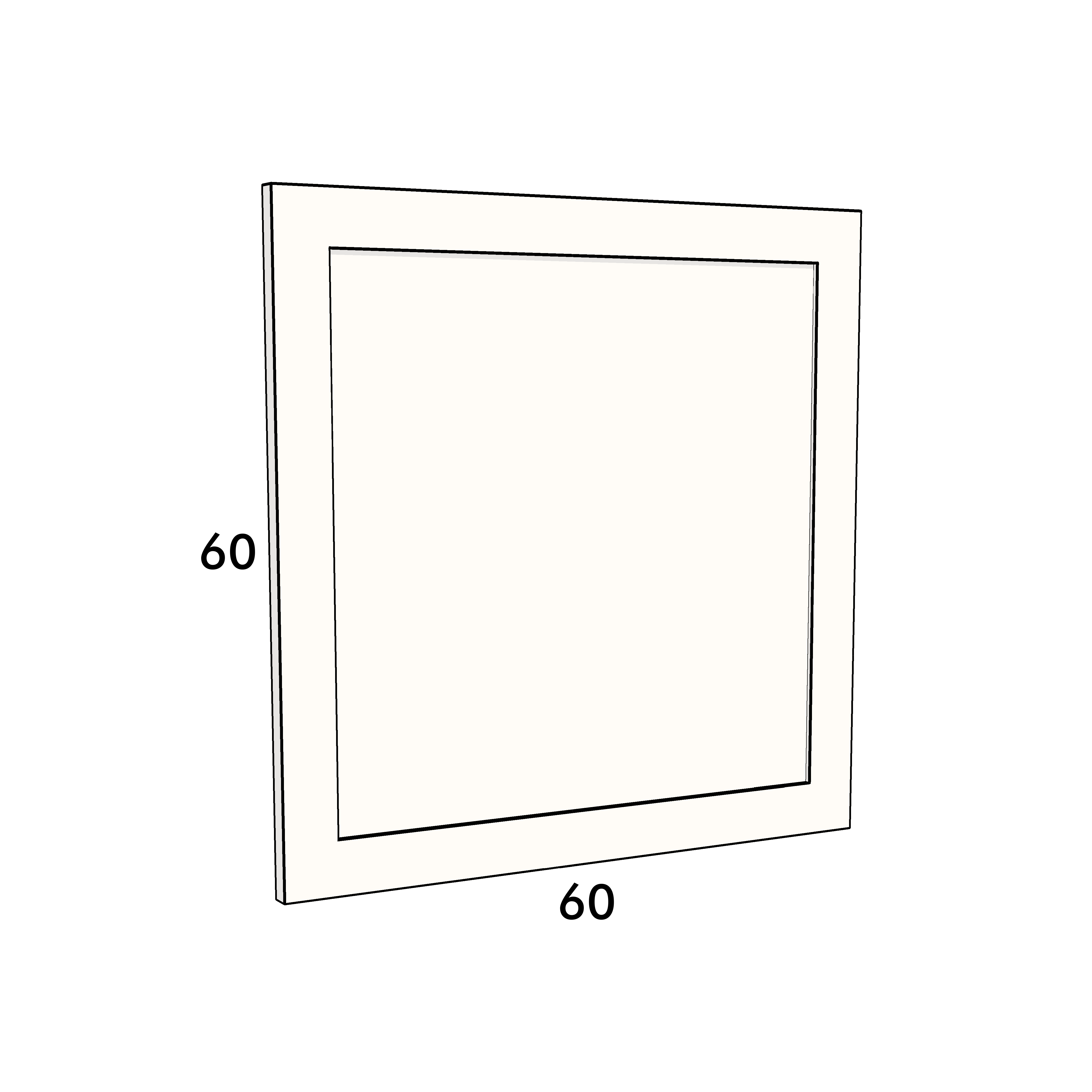 60cm wide, 60cm high drawer front to fit an IKEA Metod kitchen cabinet