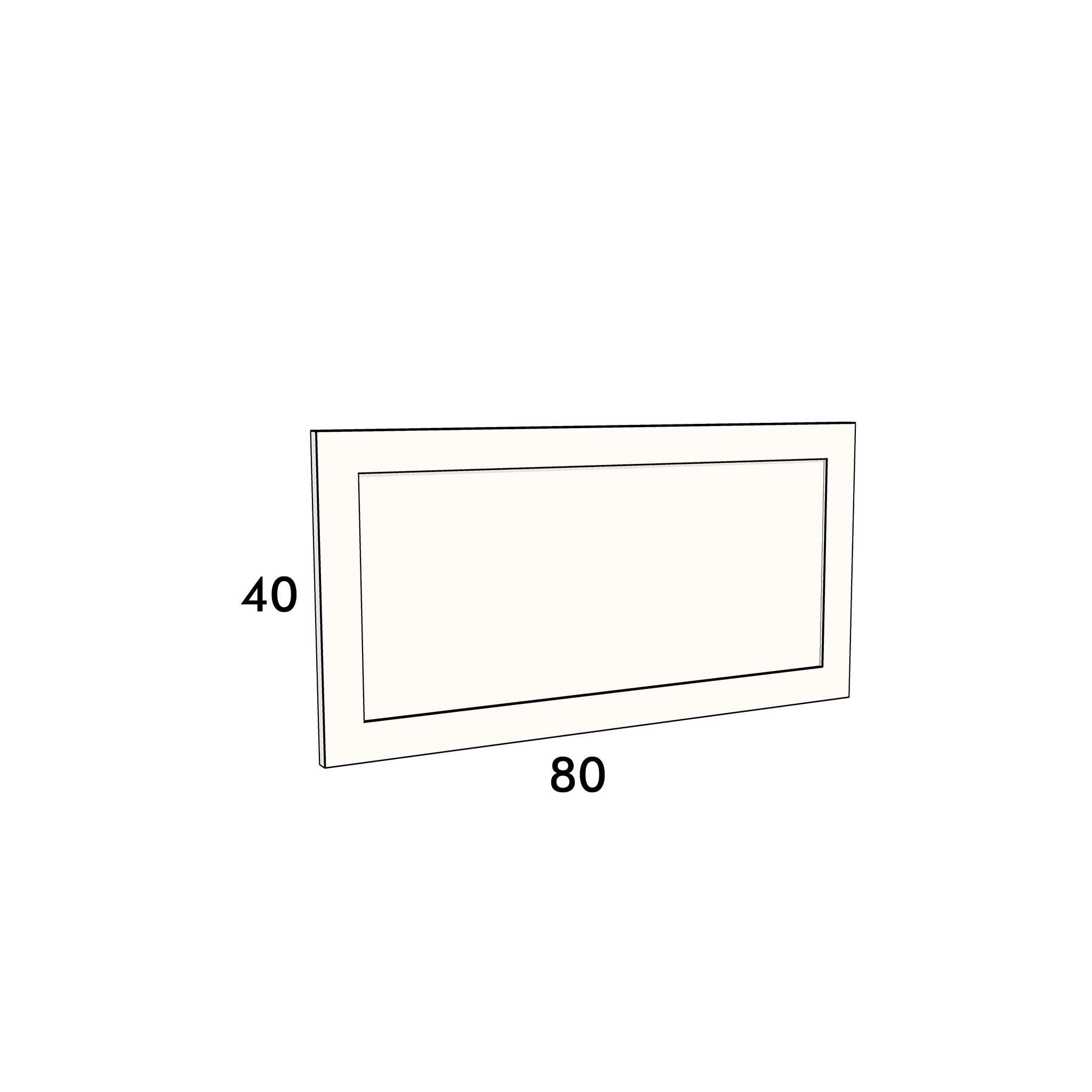 80cm wide, 40cm high cupboard door to fit an IKEA Metod kitchen cabinet