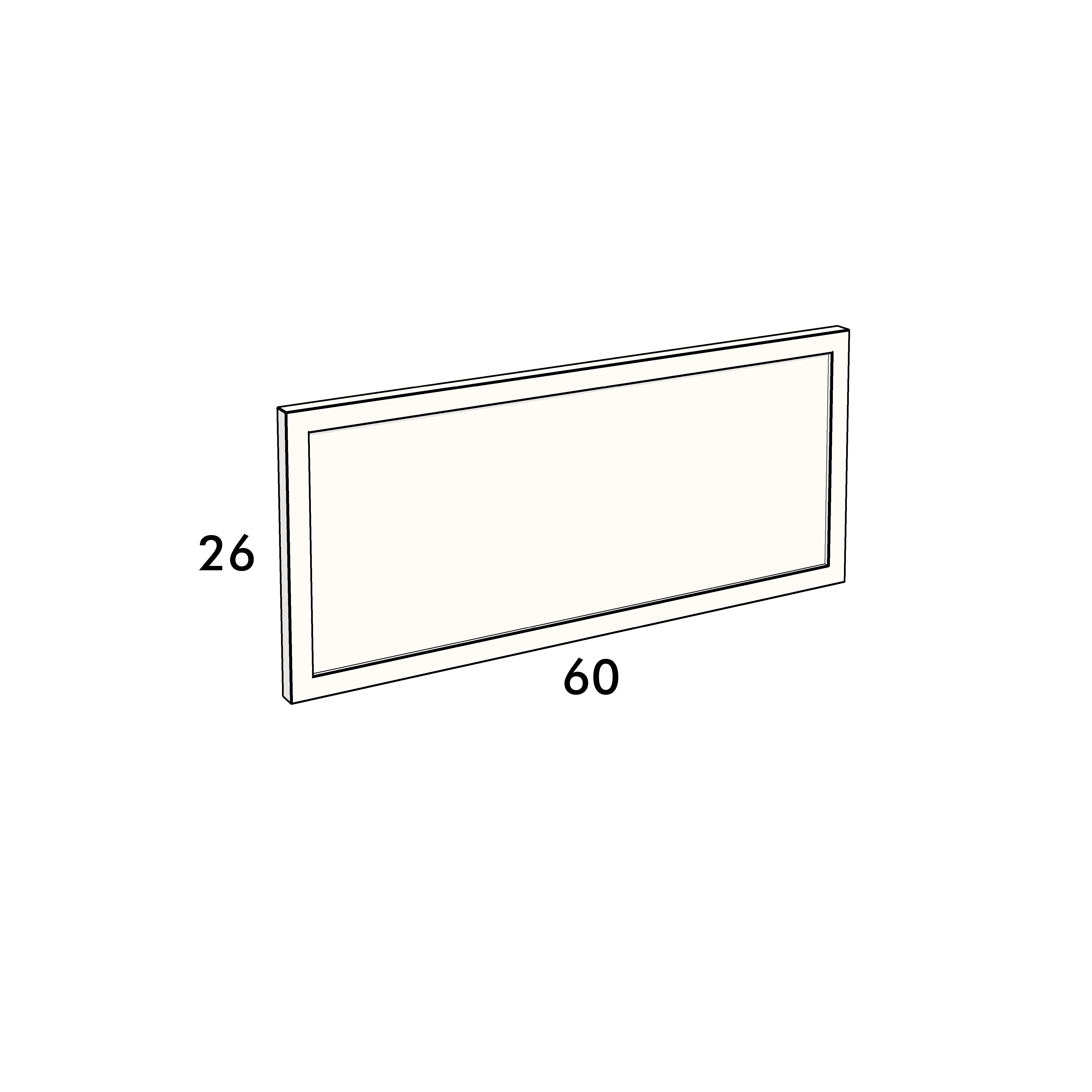 60cm wide, 26cm high drawer front to fit an IKEA Besta cabinet