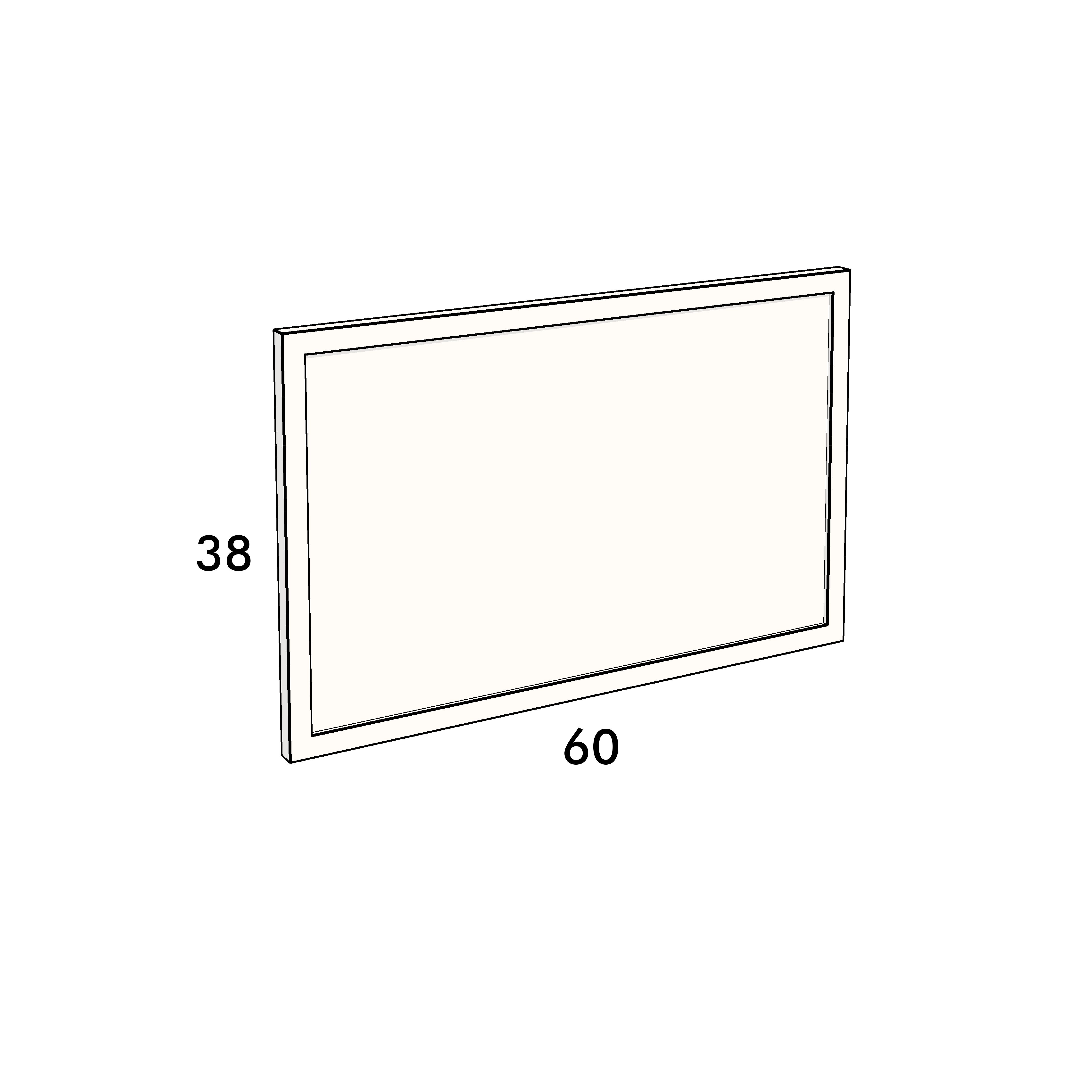 60cm wide, 38cm high door to fit an IKEA Besta cabinet