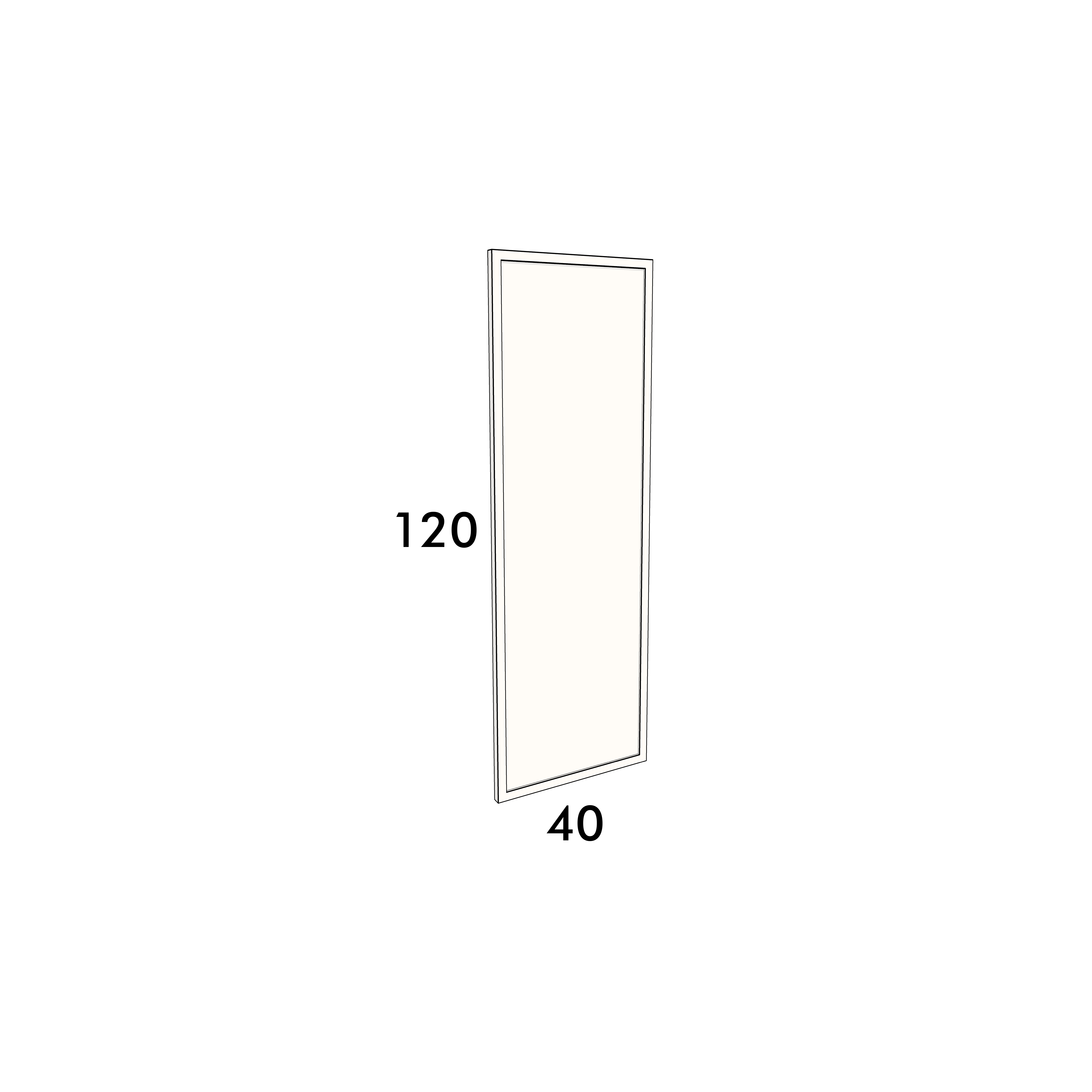 40cm wide, 120cm high cupboard door to fit an IKEA Metod kitchen cabinet