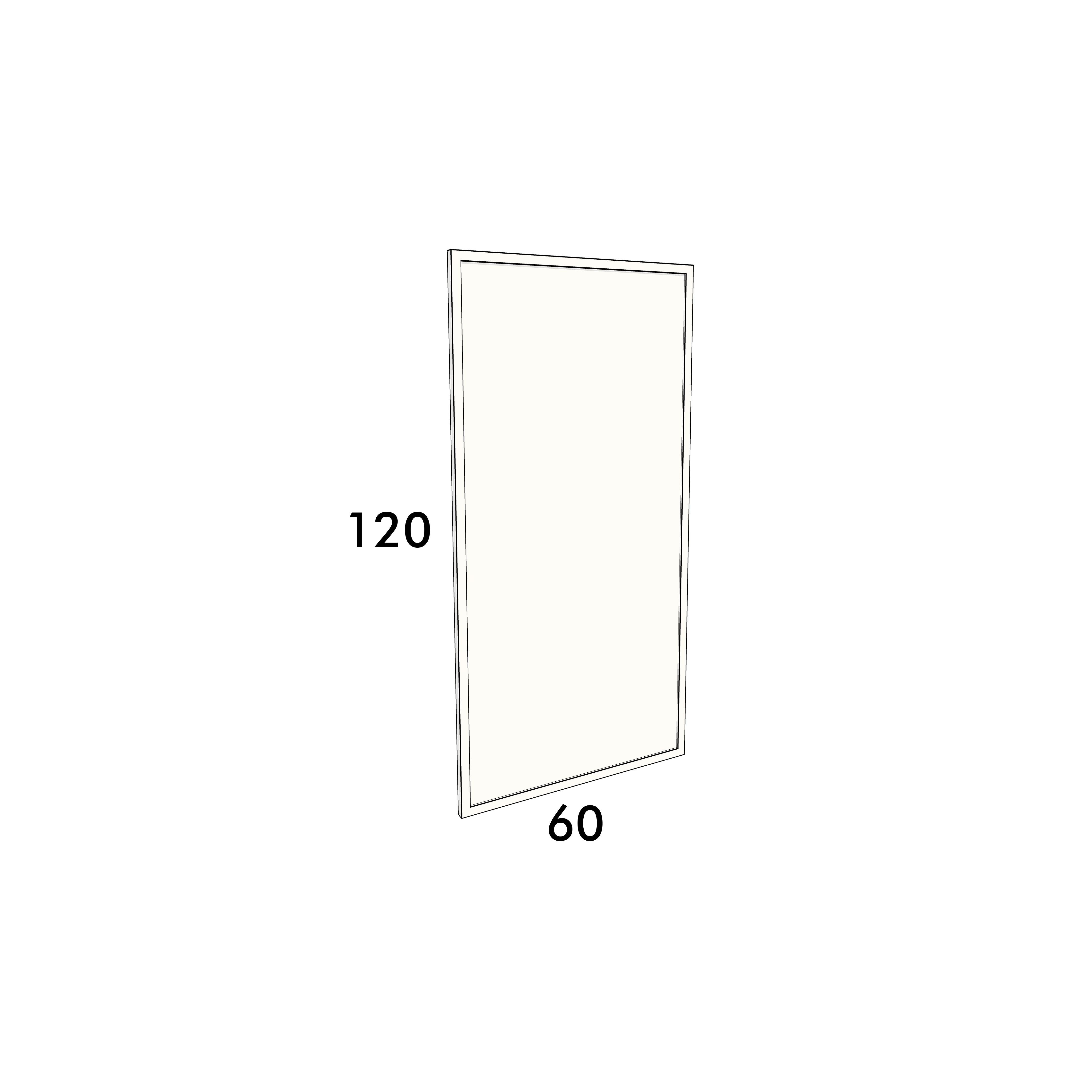 60cm wide, 120cm high cupboard door to fit an IKEA Metod kitchen cabinet