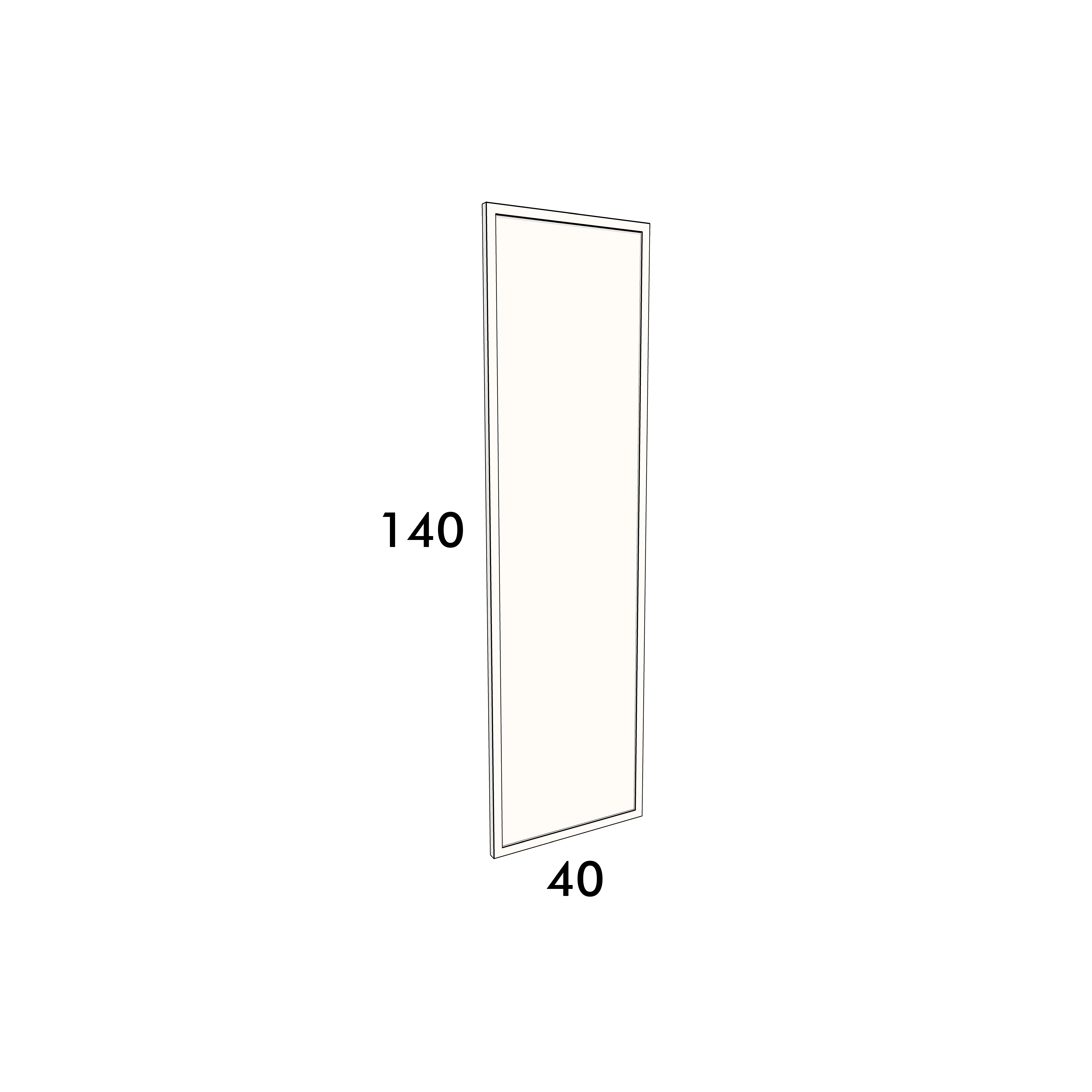 40cm wide, 140cm high cupboard door to fit an IKEA Metod kitchen cabinet