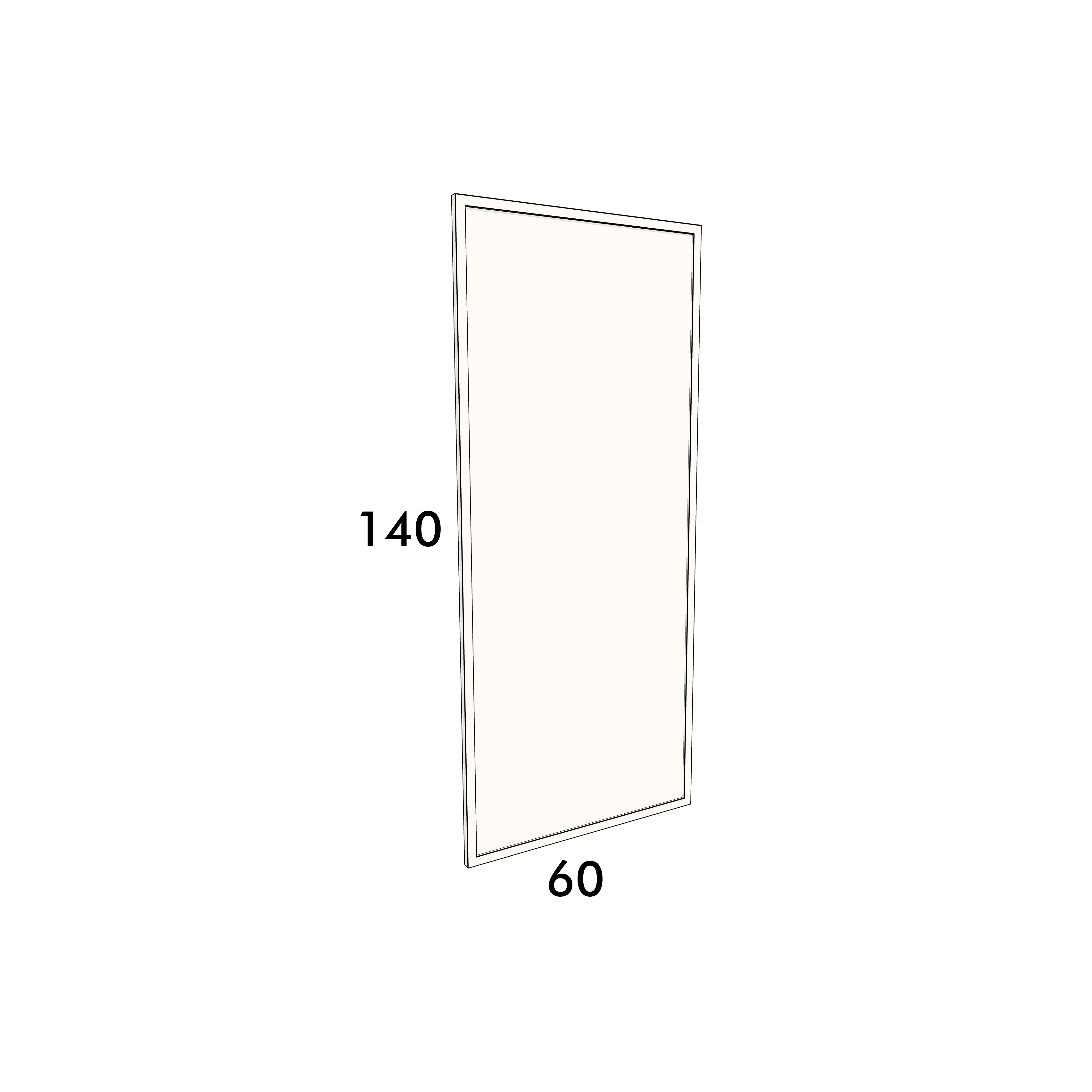 60cm wide, 140cm high cupboard door to fit an IKEA Metod kitchen cabinet