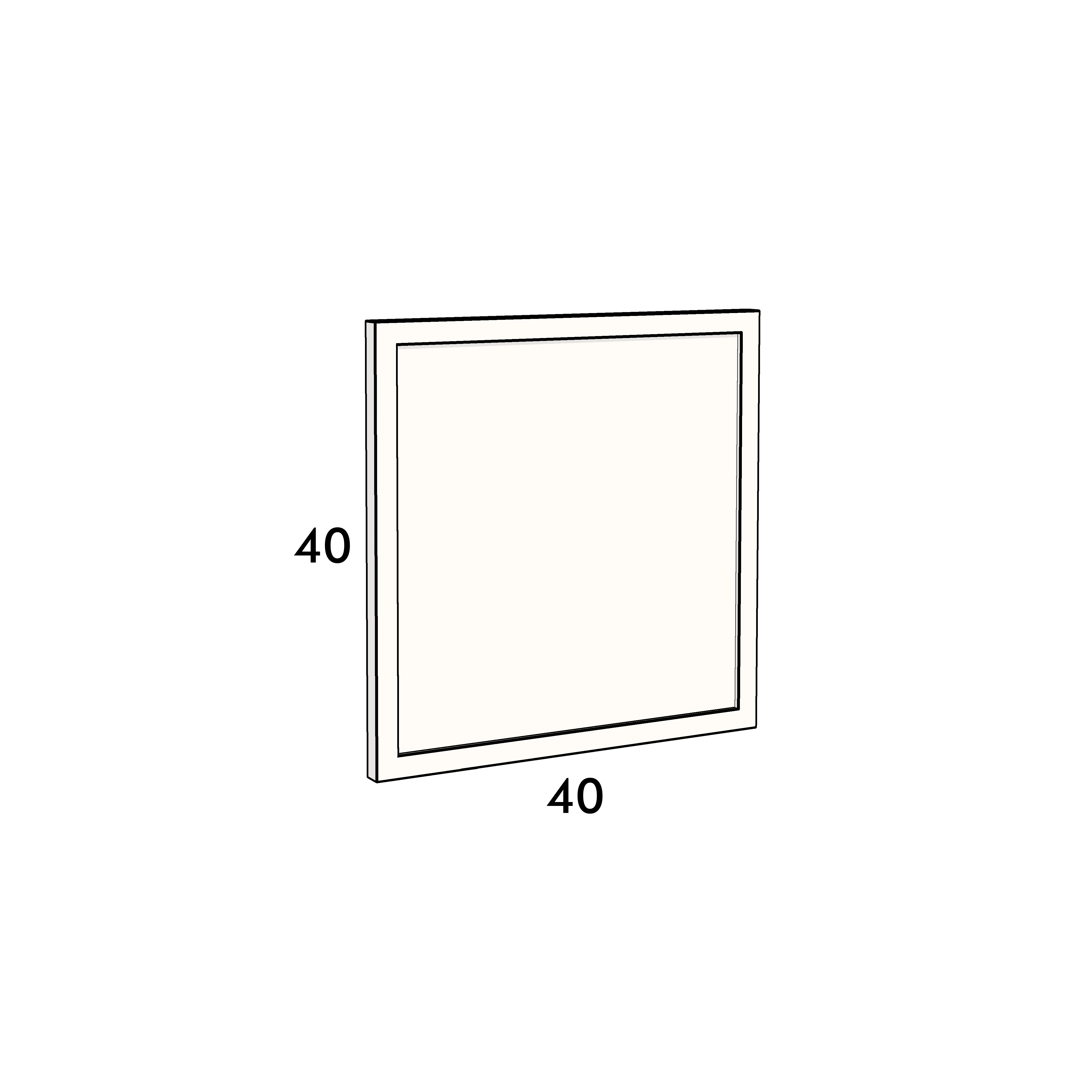 40cm wide, 40cm high cupboard door to fit an IKEA Metod kitchen cabinet