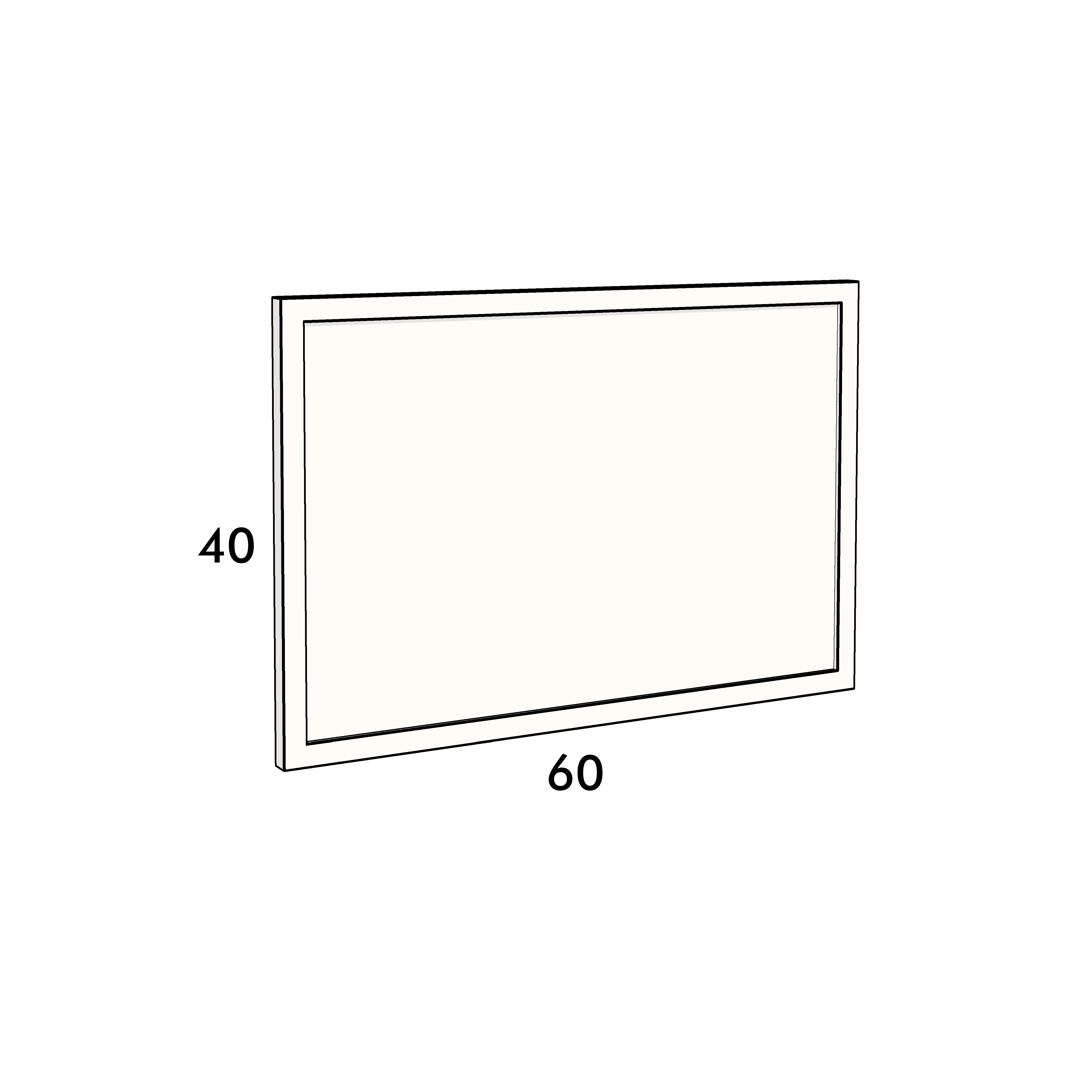 60cm wide, 40cm high cupboard door to fit an IKEA Metod kitchen cabinet