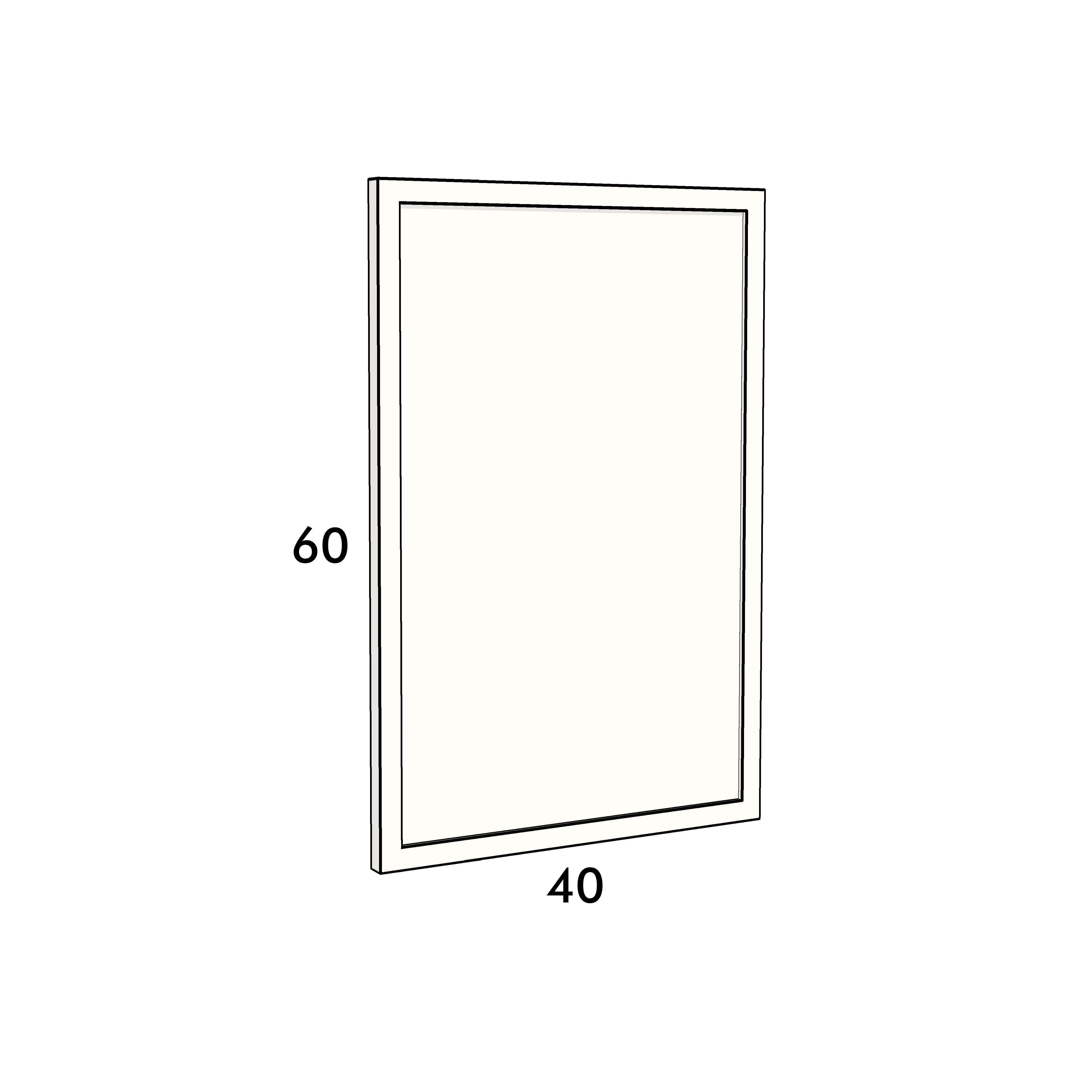 40cm wide, 60cm high cupboard door to fit an IKEA Metod kitchen cabinet