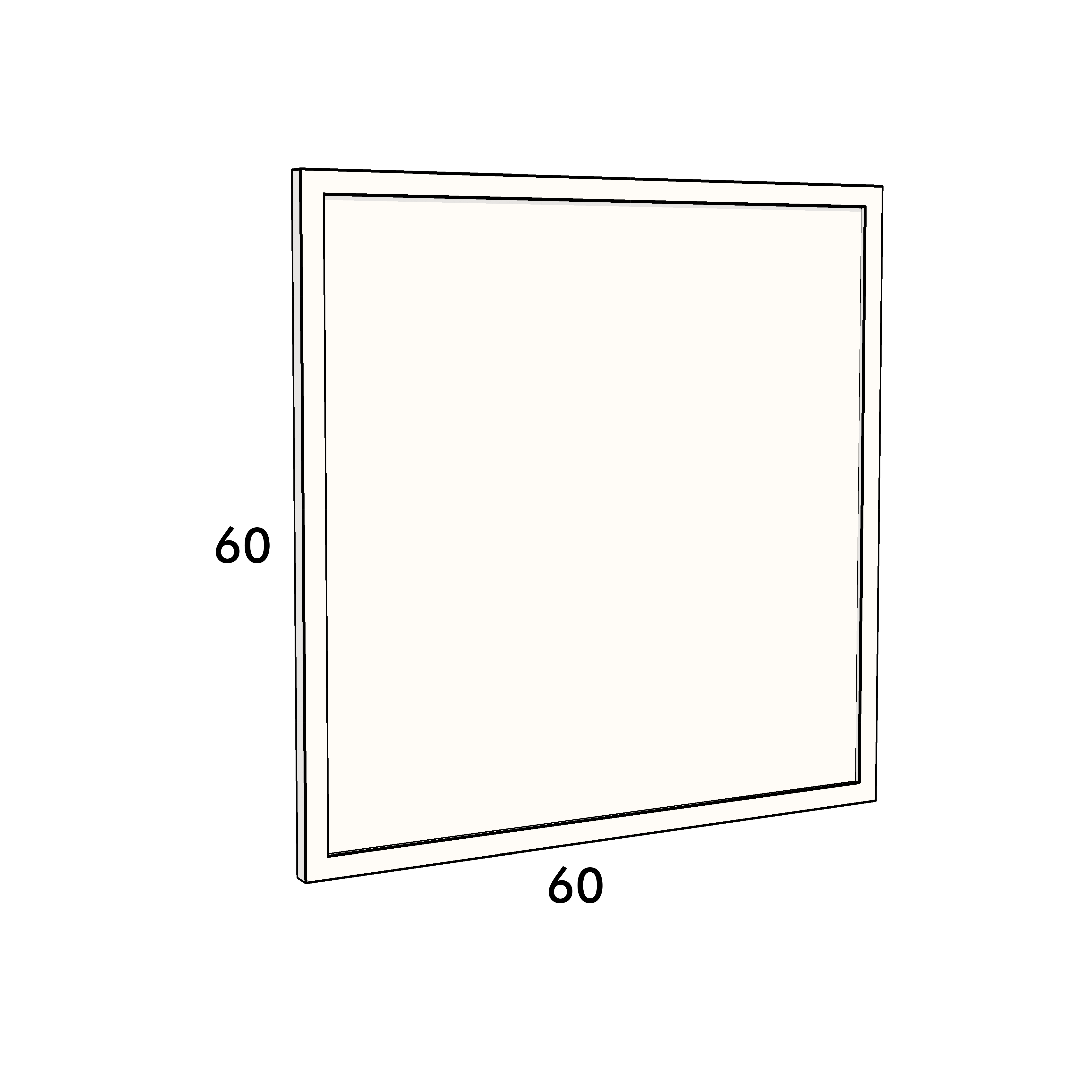 60cm wide, 60cm high cupboard door to fit an IKEA Metod kitchen cabinet