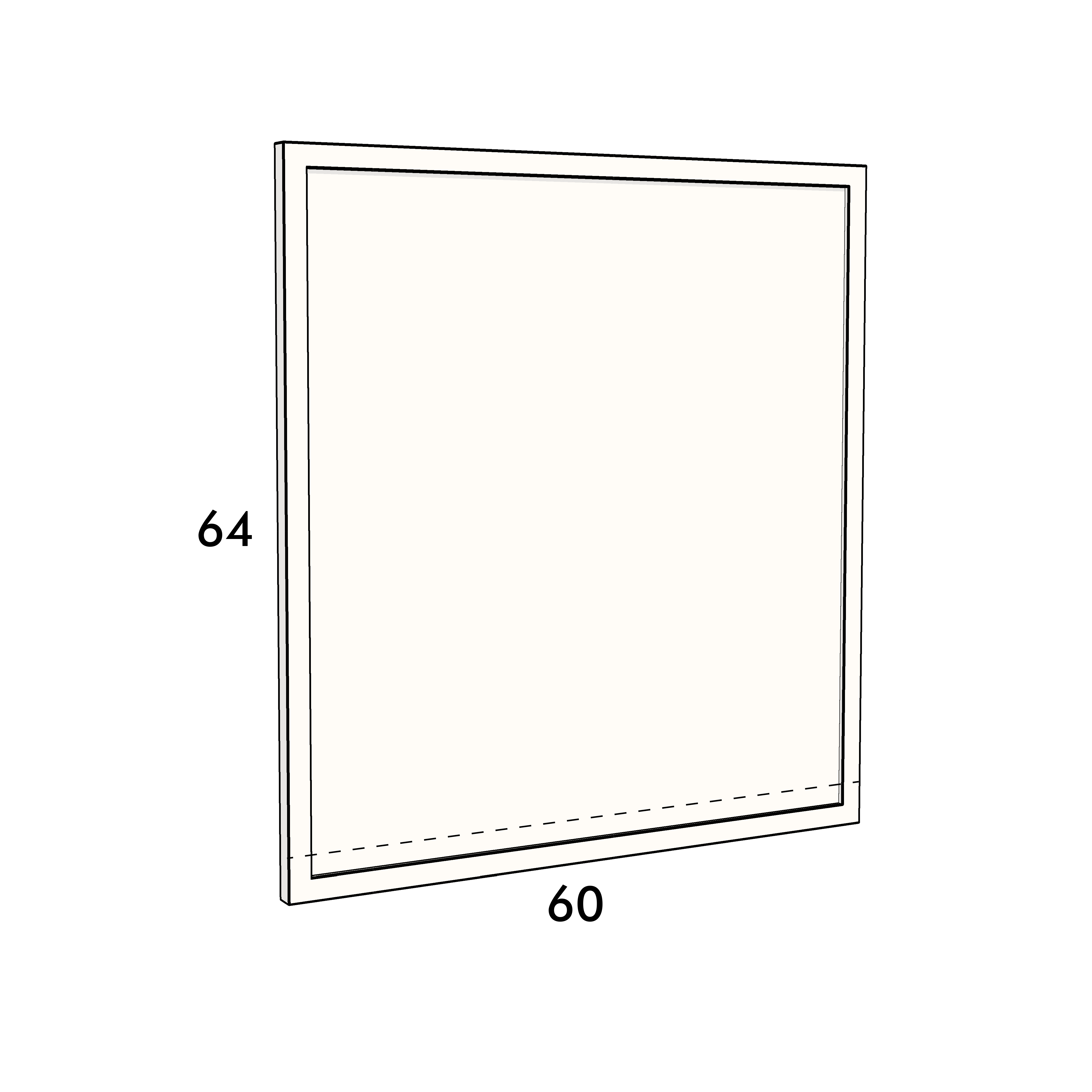 60cm wide, 64cm high door to fit an IKEA Besta cabinet
