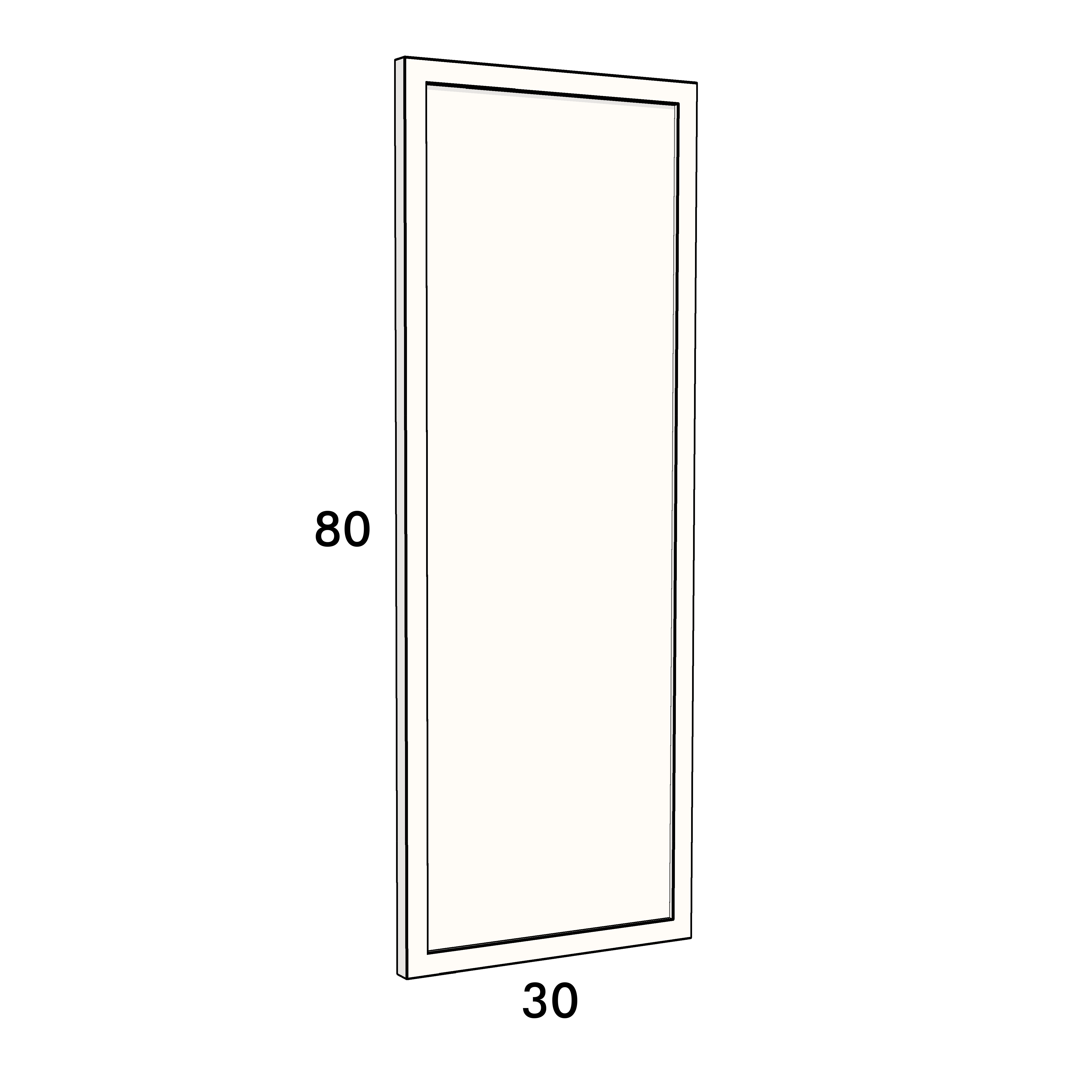 30cm wide, 80cm high cupboard door to fit an IKEA Metod kitchen cabinet