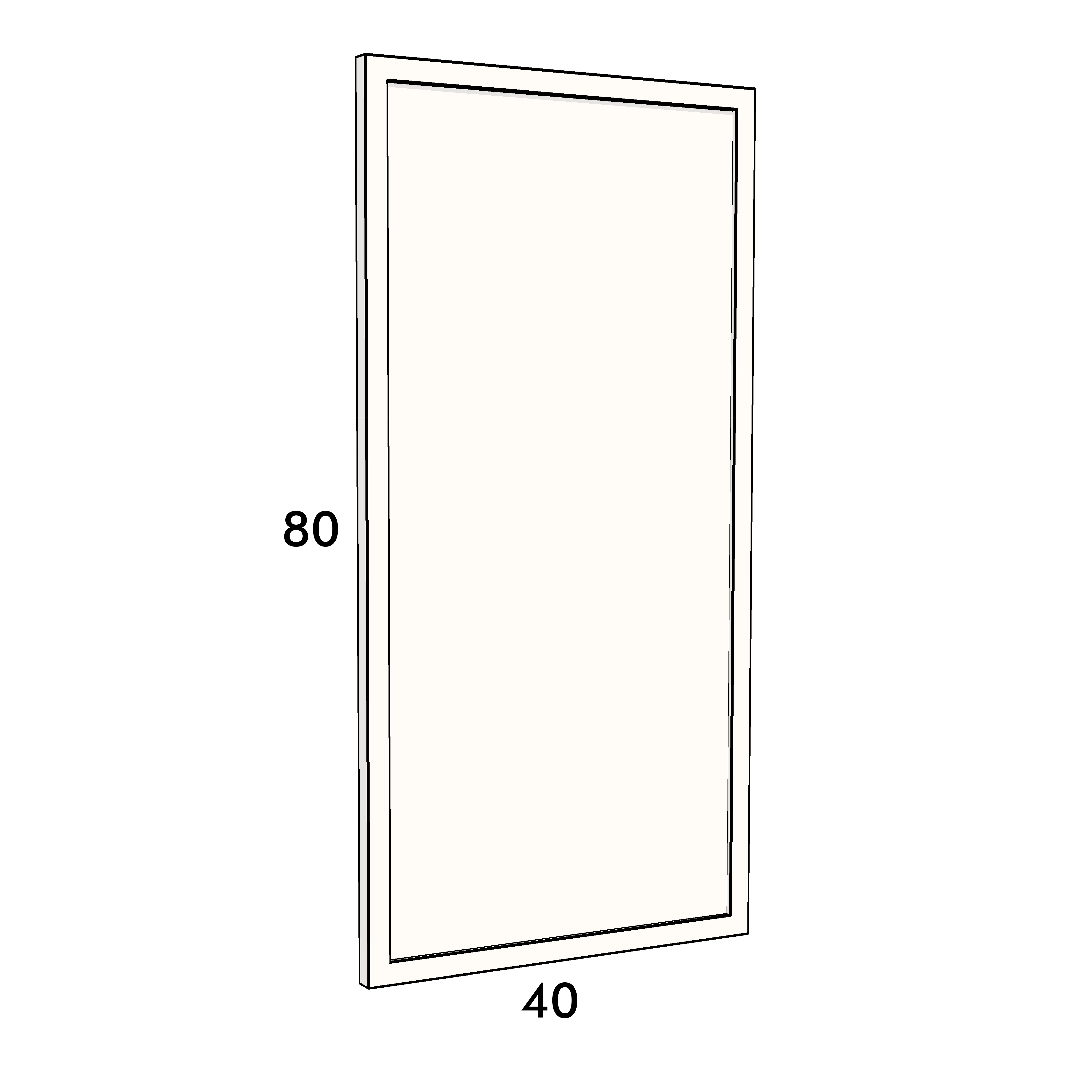 40cm wide, 80cm high cupboard door to fit an IKEA Metod kitchen cabinet