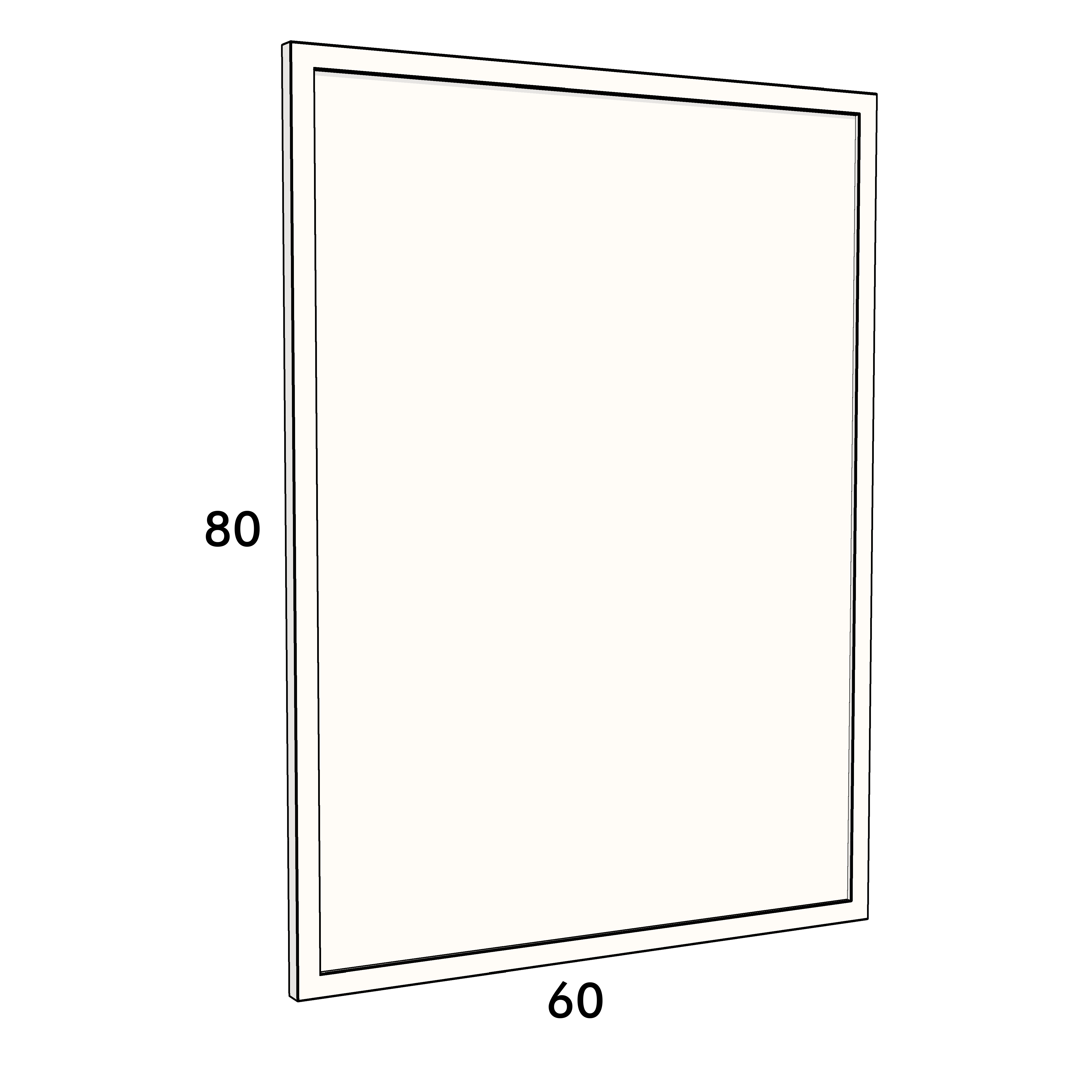 60cm wide, 80cm high cupboard door to fit an IKEA Metod kitchen cabinet