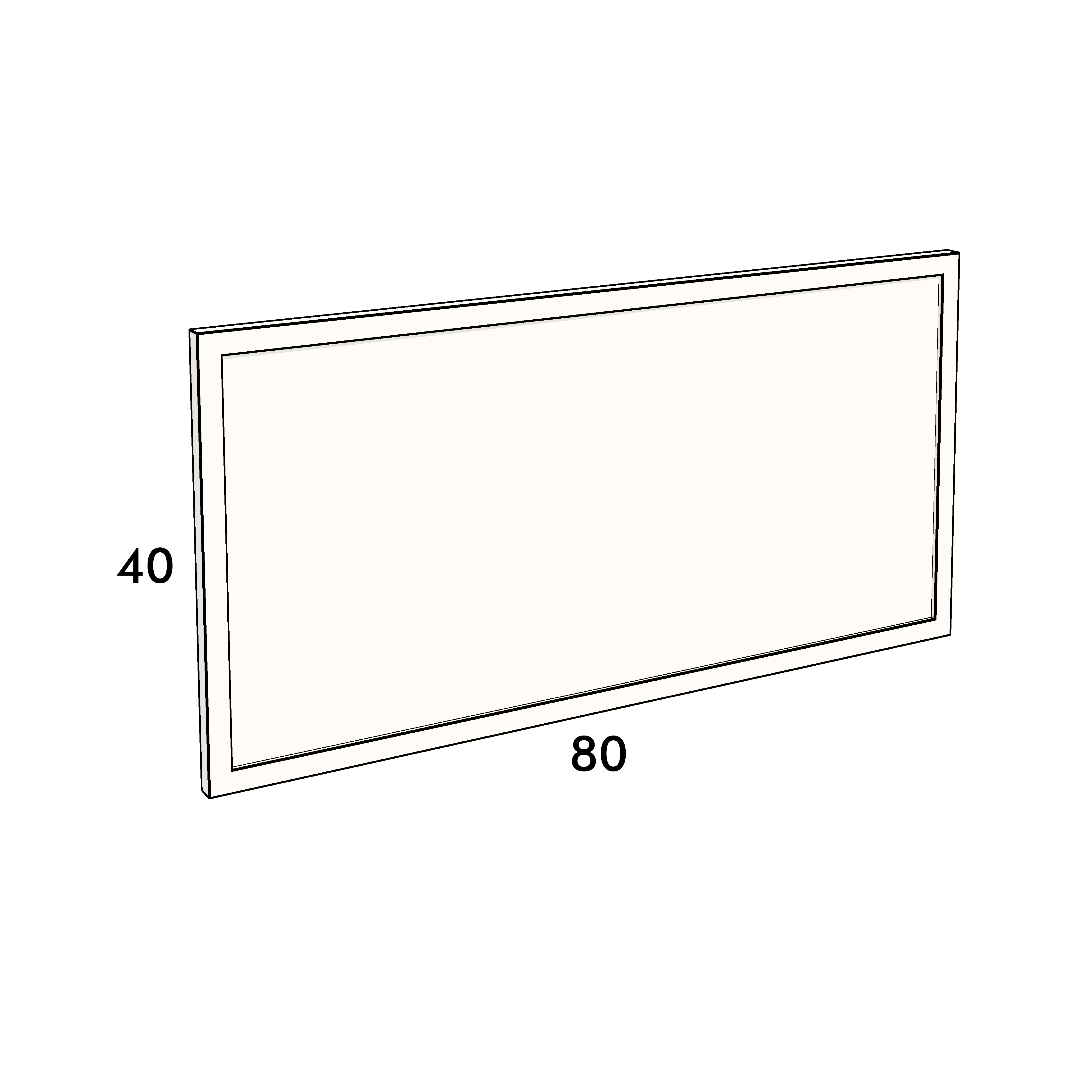 80cm wide, 40cm high drawer front to fit an IKEA Metod kitchen cabinet